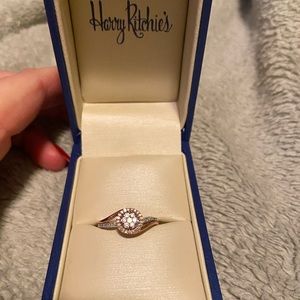 Wedding set 10K gold mixed rose gold & white gold